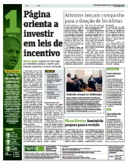  Página orienta a investir em leis de incentivo