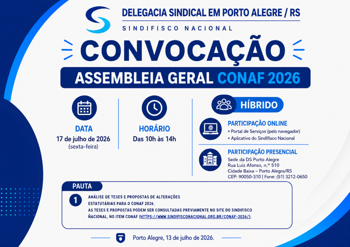 EDITAL DE CONVOCAÇÃO -ASSEMBLEIA GERAL CONAF 2026