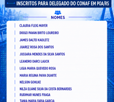INSCRITOS PARA O CONAF 2026